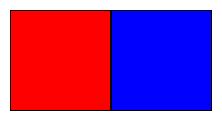 A red square beside a blue square