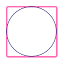 A circle with a bounding box