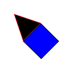 A hut rotated 45 degrees A hut rotated 45 degrees